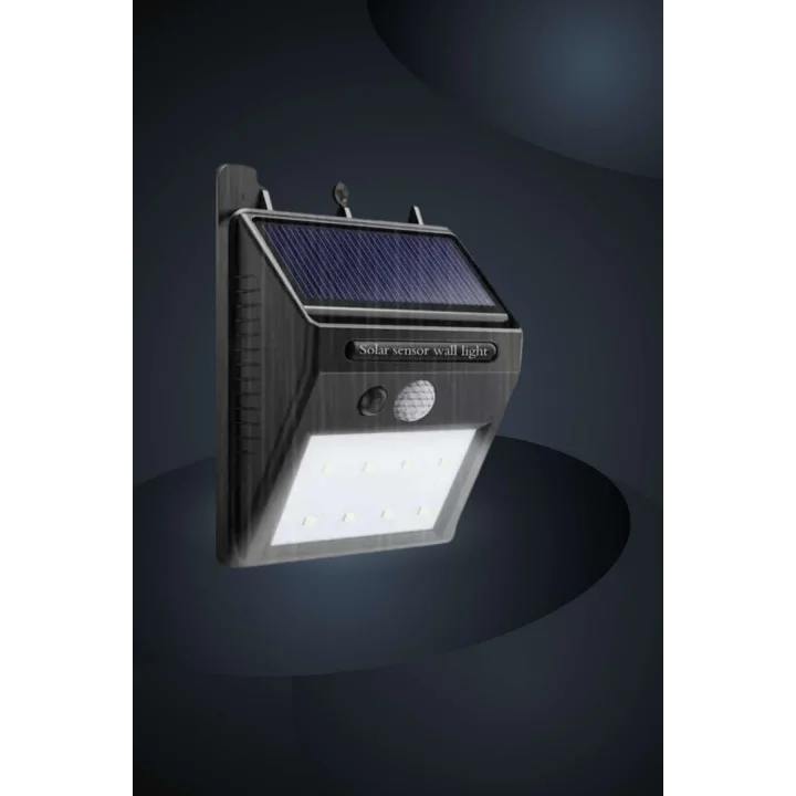 Mey İthalat® Bahçe Aydınlatma Sensörlü Güneş Enerjili Duvar Lambası 40 Led Işık