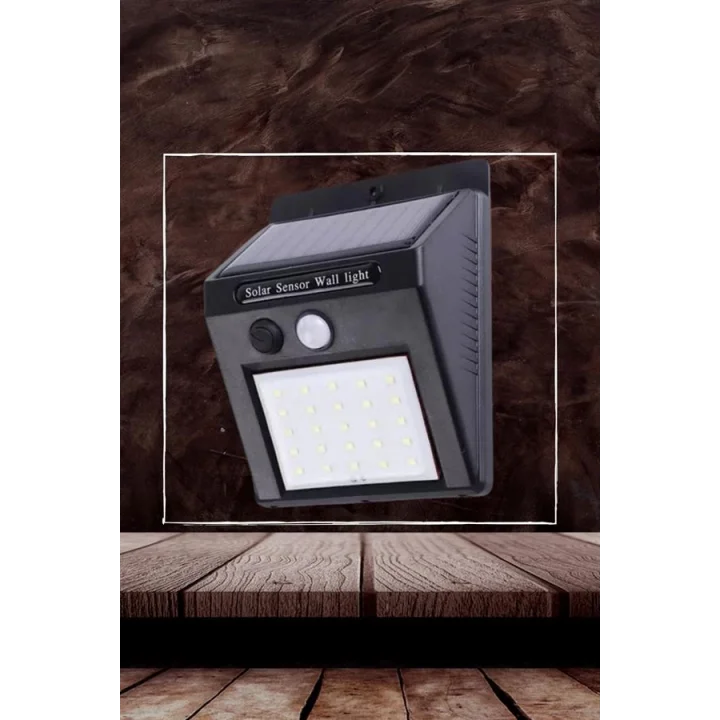 Mey İthalat® Bahçe Aydınlatma Sensörlü Güneş Enerjili Duvar Lambası 40 Led Işık