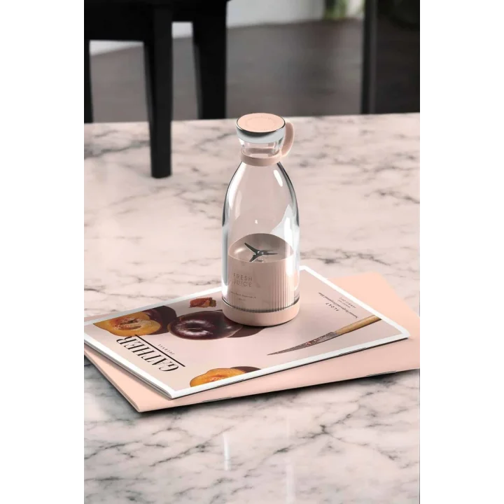 Mey İthalat® Bardak Blender Smoothie Meyve Sıkacağı Şarjlı Cam Taşınabilir