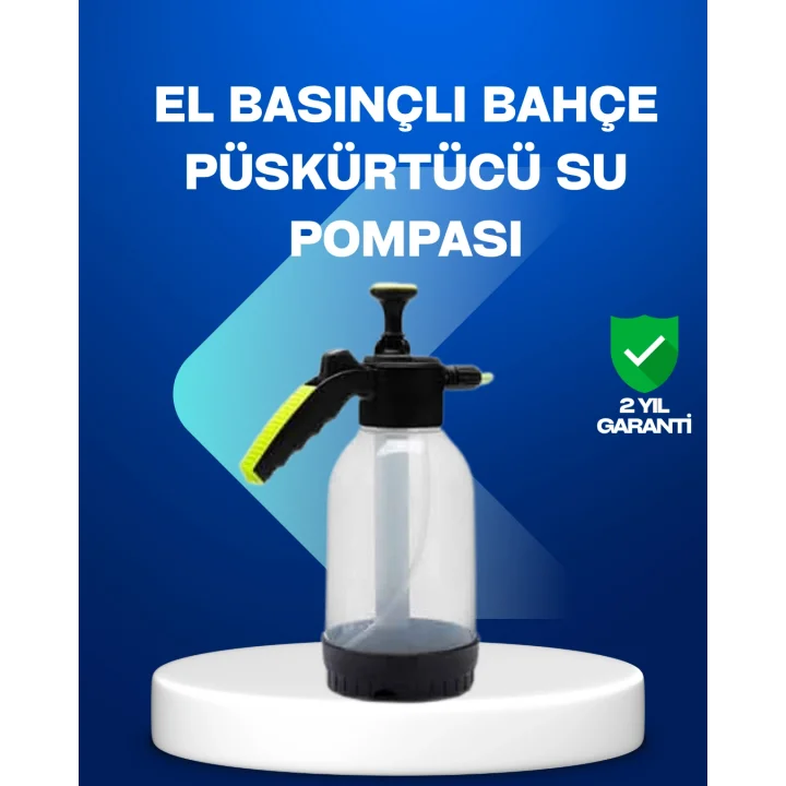 Mey İthalat® Basınçlı Manuel Köpük Pompası 2L Ayarlanabilir Sprey Başlıklı Temizlik