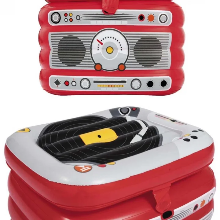Mey İthalat®  Retromusic Portatif Şişme Buzdolabı 31 Litre