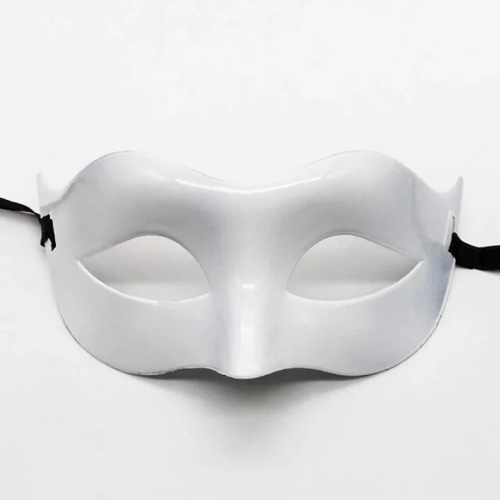 Mey İthalat® Beyaz Renk Masquerade Kostüm Partisi Venedik Balo Maskesi