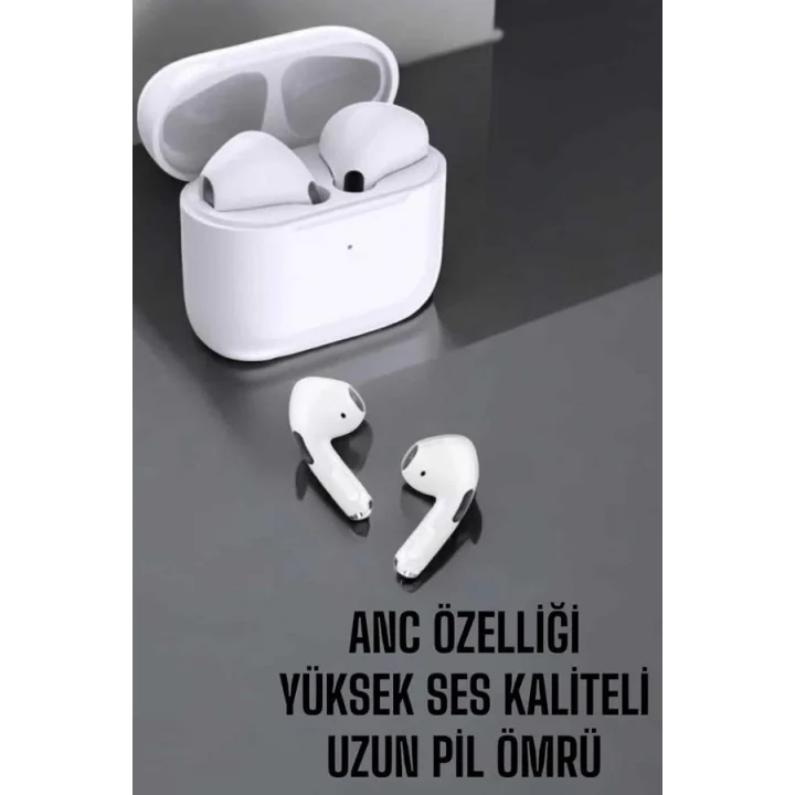 Mey İthalat® Beyaz Yeni Nesil Pro Bluetooth Kulaklık Yüksek Ses Kaliteli ANC Özelliği