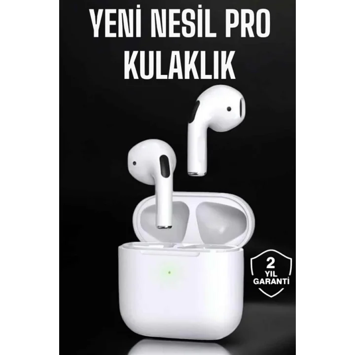 Mey İthalat® Beyaz Yeni Nesil Pro Bluetooth Kulaklık Yüksek Ses Kaliteli ANC Özelliği
