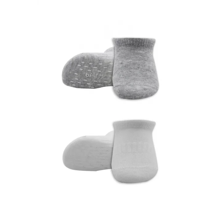 Mey İthalat®   2Li Sneakers Kaymaz Basic Penye Çorap 20103 Gri Beyaz