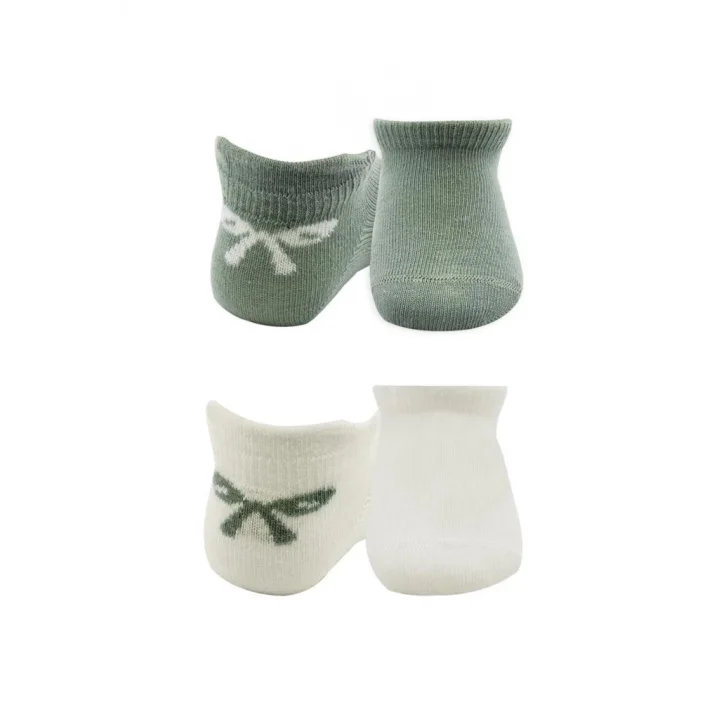 Mey İthalat®   2Li Sneakers Smile Penye Çorap 20106 Nil Ekru