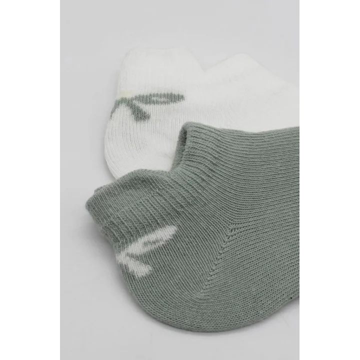Mey İthalat®   2Li Sneakers Smile Penye Çorap 20106 Nil Ekru