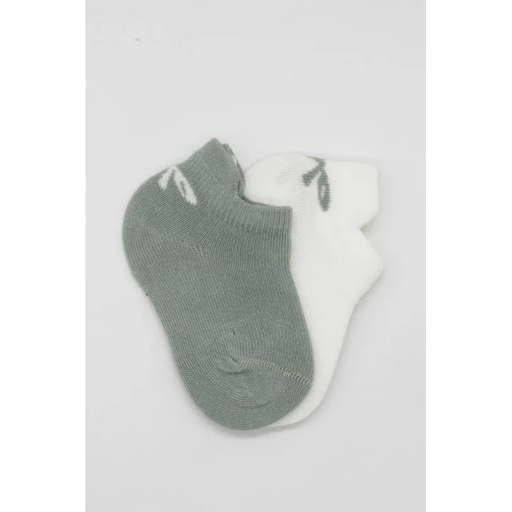 Mey İthalat®   2Li Sneakers Smile Penye Çorap 20106 Nil Ekru