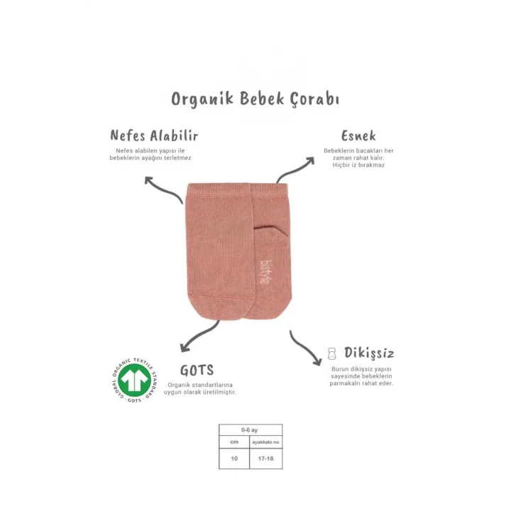 Mey İthalat®   5li Penye Soket Kutulu Basic Çorap 10131 Pudra