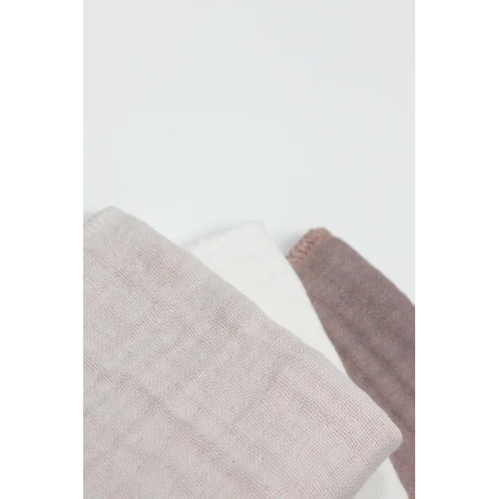 Mey İthalat® 6lı Müslin Mendil 20x20 cm 90106 Taş Ekru Antrasit