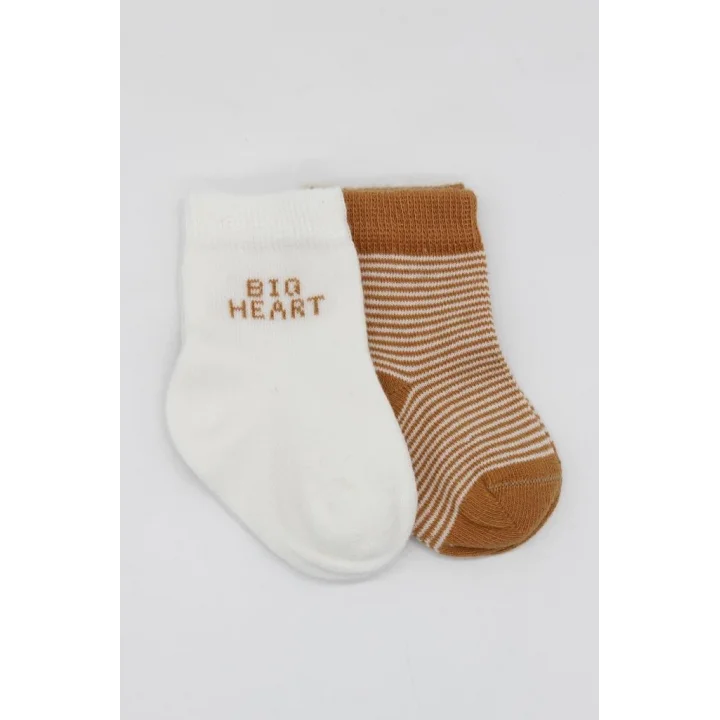 Mey İthalat®   2Li Big Heart Penye Soket Çorap 10117 Hardal
