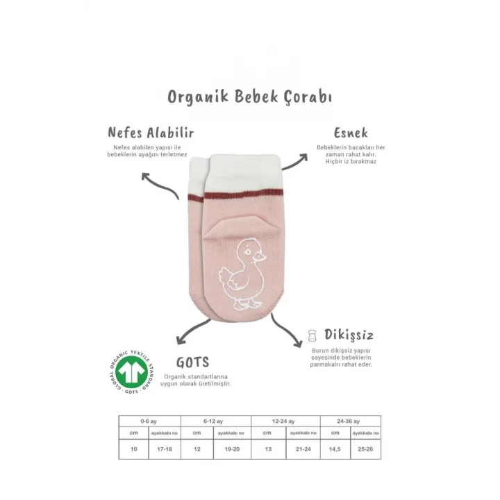 Mey İthalat®   2Li Hayvan Figür Kaymaz Kız Soket Çorap 10120 Gri