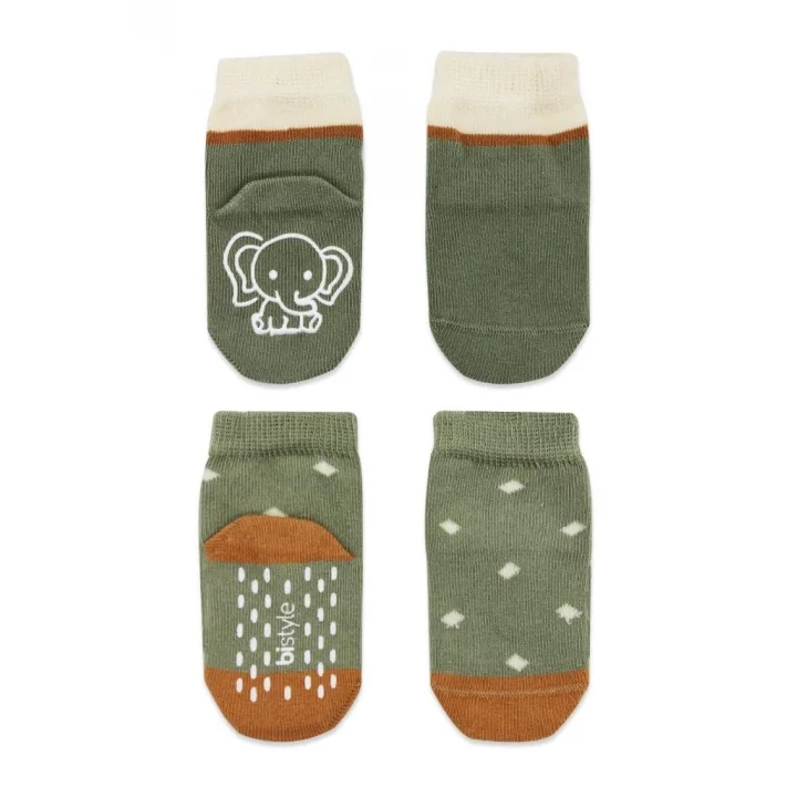 Mey İthalat®   2Li Hayvan Figür Kaymaz Kız Soket Çorap 10120 Nil