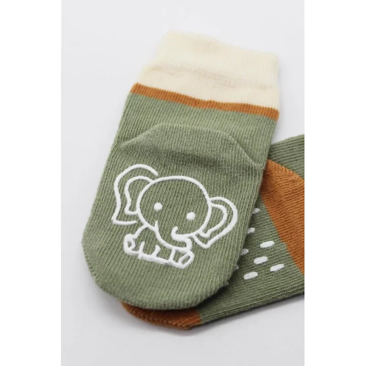 Mey İthalat®   2Li Hayvan Figür Kaymaz Kız Soket Çorap 10120 Nil