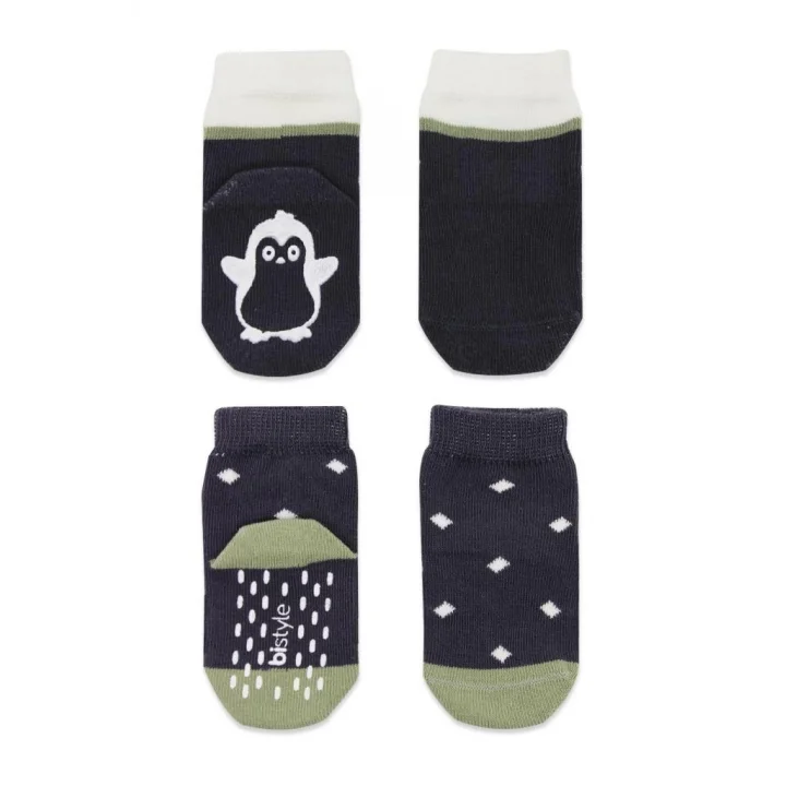 Mey İthalat®   Hayvan Figürlü Kaymaz Erkek Soket Çorap 2Li BS10119 Antrasit