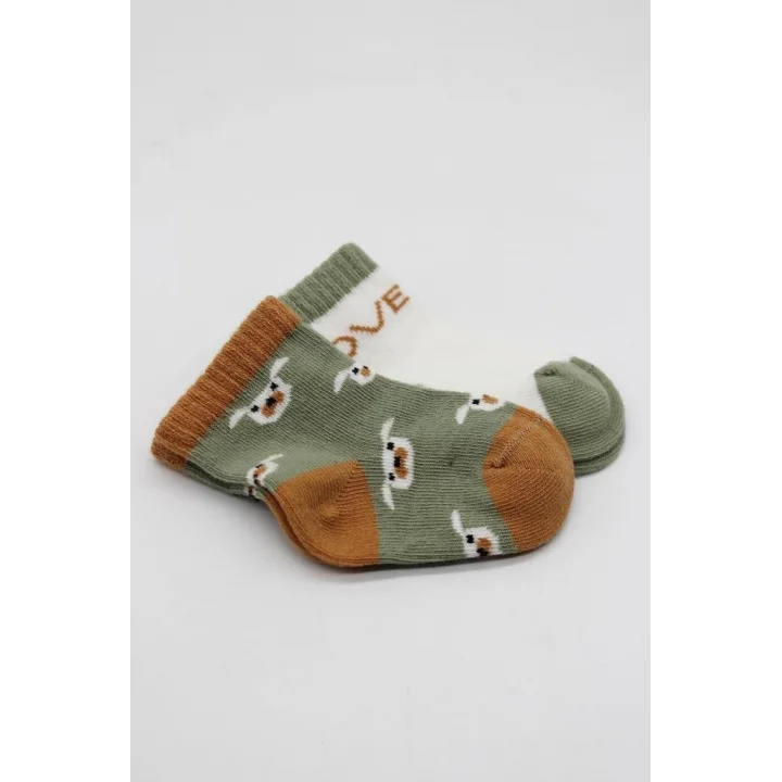 Mey İthalat®   2Li Love Dog Penye Soket Çorap 10118 Nil