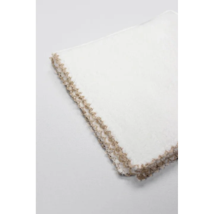 Mey İthalat®   Organik 28x28 6Lı Havlu Mendil 90105 Ekru