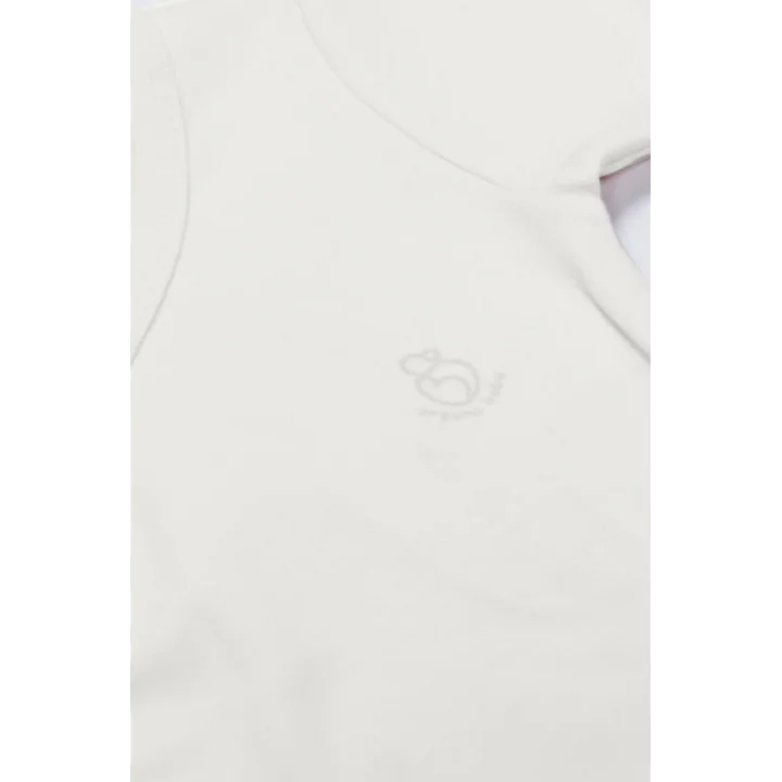 Mey İthalat®   Organik Natural Basic Style Kruvaze Uzun Kol Body BS17102 Ekru