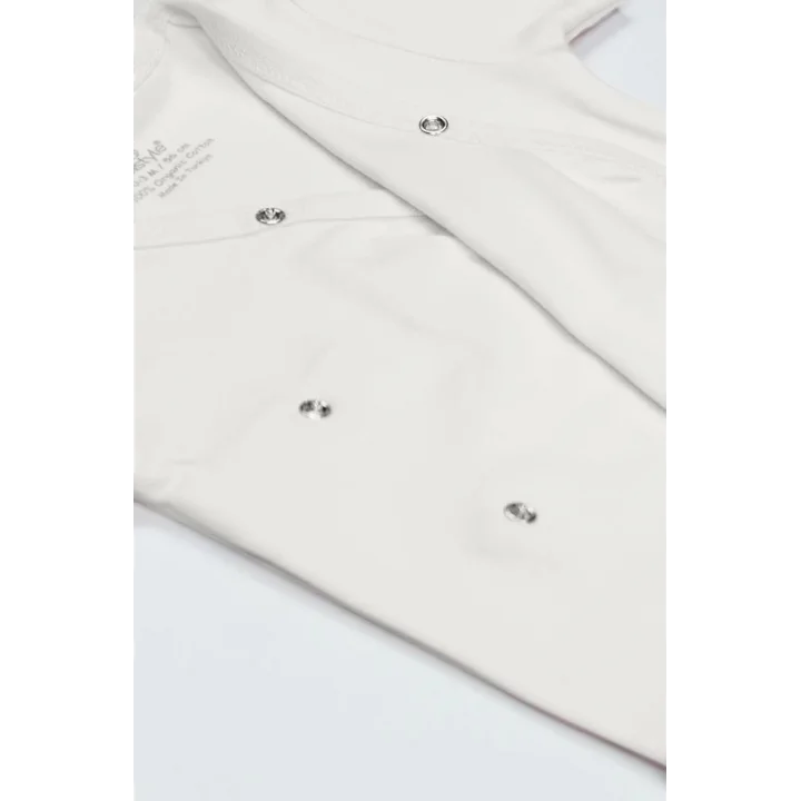 Mey İthalat®   Organik Natural Basic Style Kruvaze Uzun Kol Body BS17102 Ekru