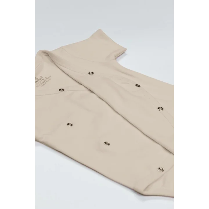 Mey İthalat®   Organik Natural Basic Style Kruvaze Yarım Kol Body BS17101 Bej