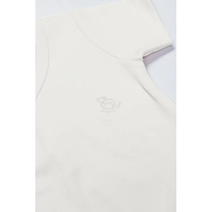 Mey İthalat®   Organik Natural Basic Style Kruvaze Yarım Kol Body BS17101 Ekru