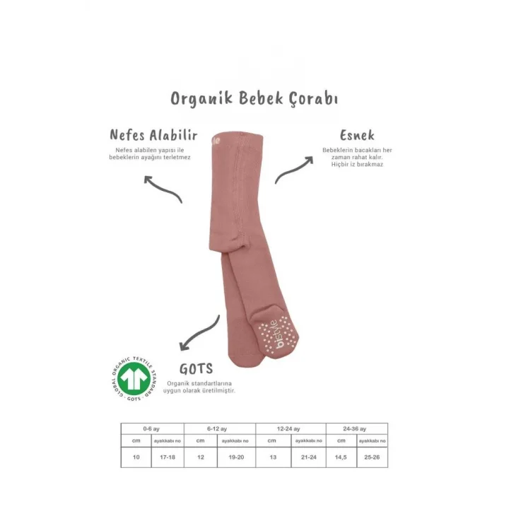 Mey İthalat®   Tekli Kaymaz Mix Havlu Külotlu Çorap 50501 Pudra