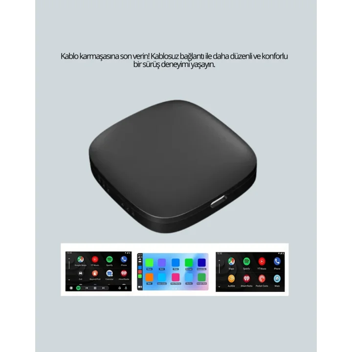 Mey İthalat® Bluetooth 5.0 Kablosuz Android Auto Araç İçi Adaptör