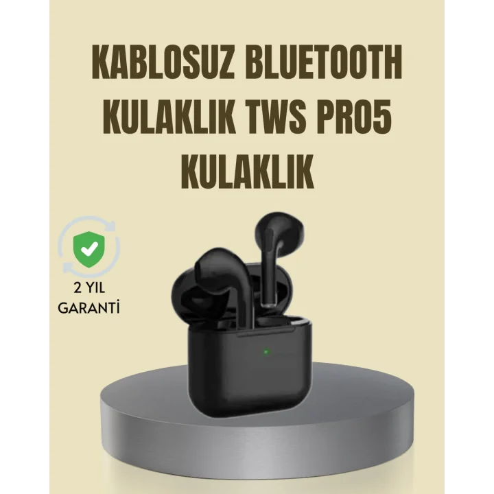 Mey İthalat® Bluetooth 5.1 Teknolojili TWS Pro 5 – Güçlü ve Kararlı Bağlantı