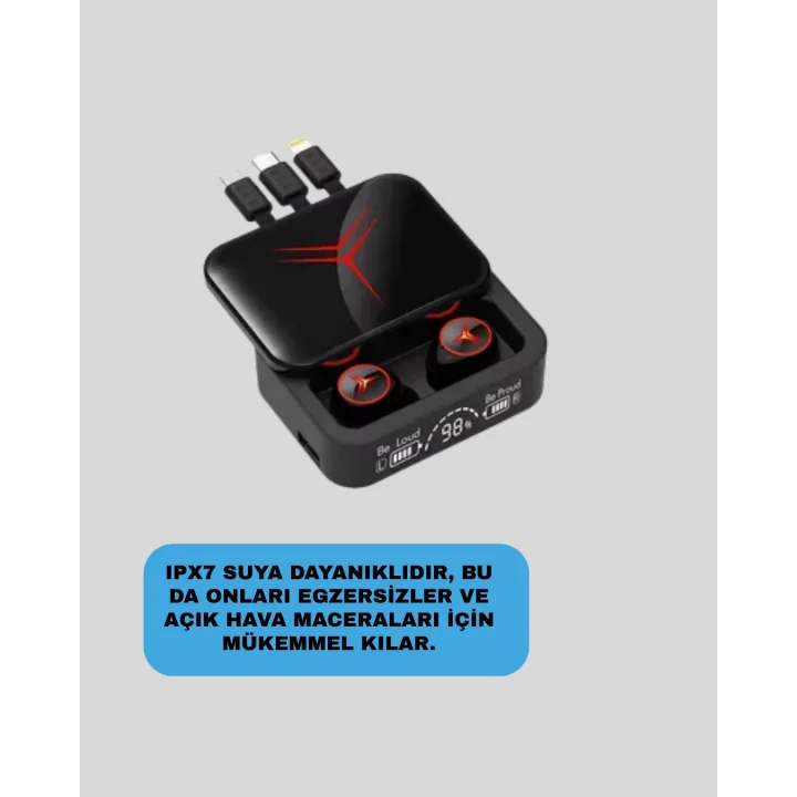 Mey İthalat® Bluetooth 5.3 Kablosuz Kulaklık – Dokunmatik Kontrol ve IPX6 Su Geçirmezlik
