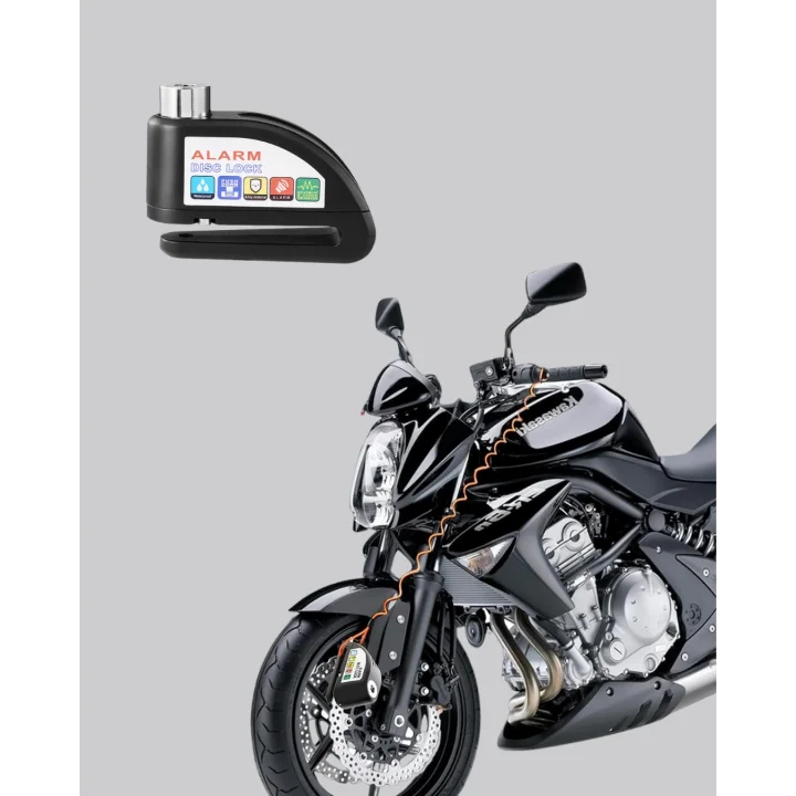 Mey İthalat® Bluetooth 5.4 İntercom ve Alarmlı Disk Kilidi Seti Güçlü Ses ve Güvenlik