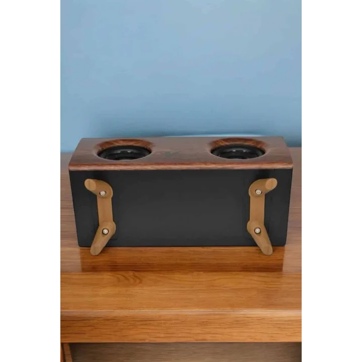 Mey İthalat® Bluetooth Hoparlör Ahşap Klasik Retro Gramofon Bluetooth Müzik Kutusu