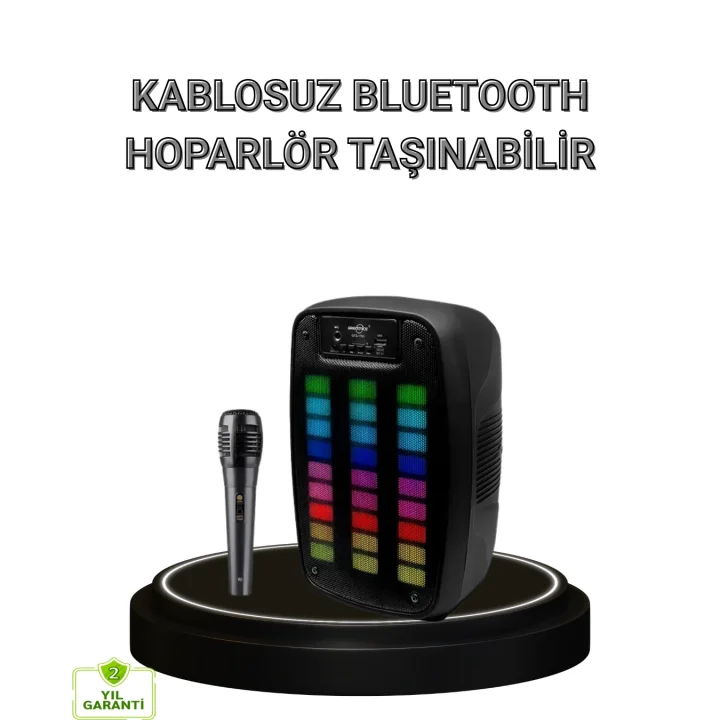 Mey İthalat® Bluetooth Hoparlör – Kablosuz Bağlantı, 2 Saat Müzik Süresi