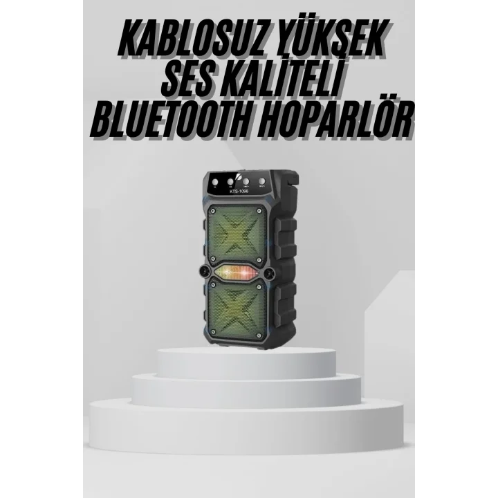 Mey İthalat® Bluetooth Hoparlör Yüksek Ses Kaliteli Büyük Boy Çift Çıkışlı Ses Bombası
