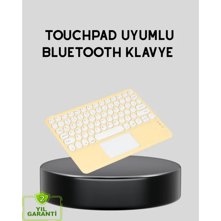 Mey İthalat® Bluetooth Kablosuz Klavye – İnce Slim Model, Tablet ve Akıllı TV Uyumlu, Sessiz Tuşlu Taşınabilir Klavye