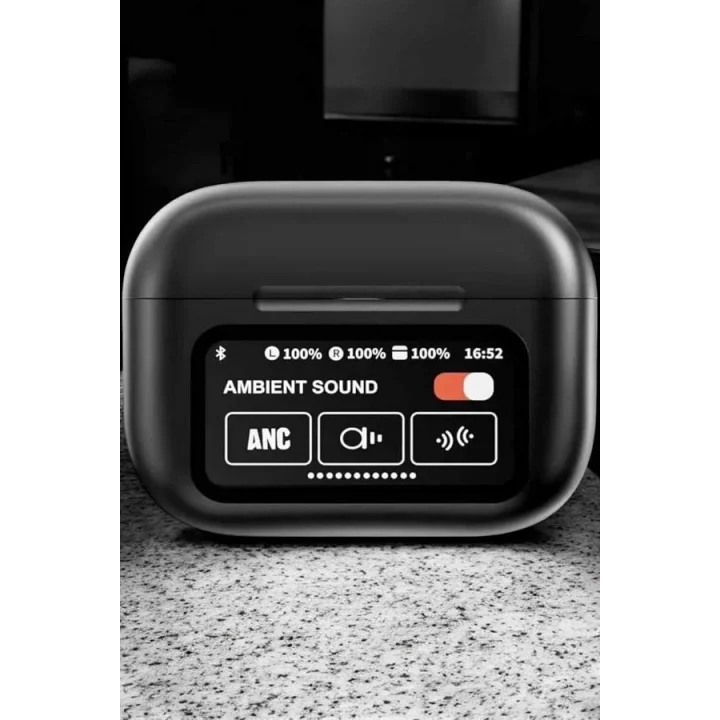 Mey İthalat® Bluetooth Kulaklık Kablosuz Ekranlı ANC/ENC Destekli Dokunmatik