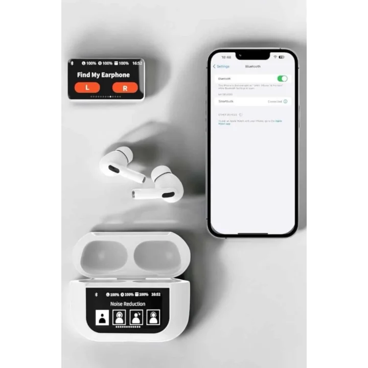 Mey İthalat® Bluetooth Kulaklık Kulakiçi Güçlü Ses Kaliteli Sesli Asistan