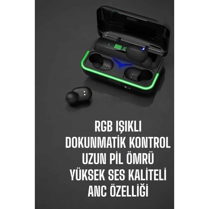 Mey İthalat® Bluetooth Kulaklık Powerbankli Yüksek Ses Kaliteli Şarj Göstergeli