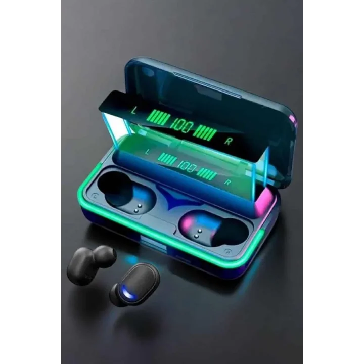 Mey İthalat® Bluetooth Kulaklık Powerbankli Yüksek Ses Kaliteli Şarj Göstergeli