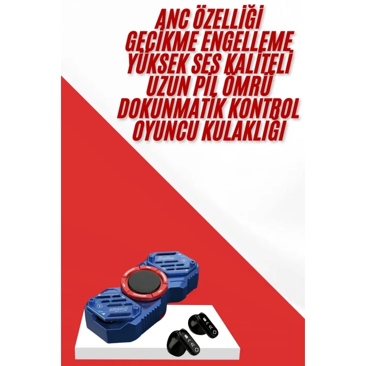 Mey İthalat® Bluetooth Kulaklık Stres Çarkı ANC Özellikli Gaming Kulaklık