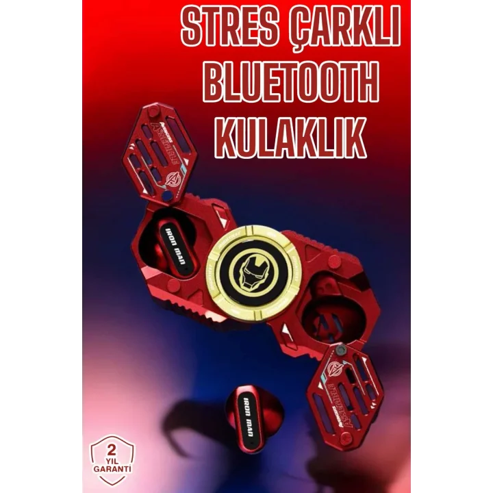 Mey İthalat® Bluetooth Kulaklık Stres Çarklı Döndürülebilir Uzun Şarj Süreli Oyuncu Kulaklığı