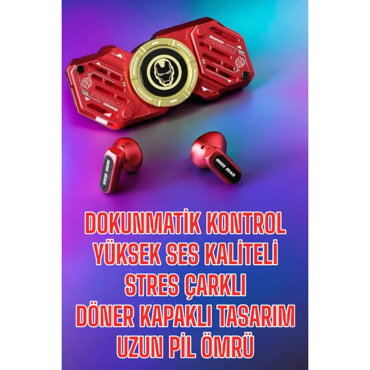 Mey İthalat® Bluetooth Kulaklık Stres Çarklı Döndürülebilir Uzun Şarj Süreli Oyuncu Kulaklığı