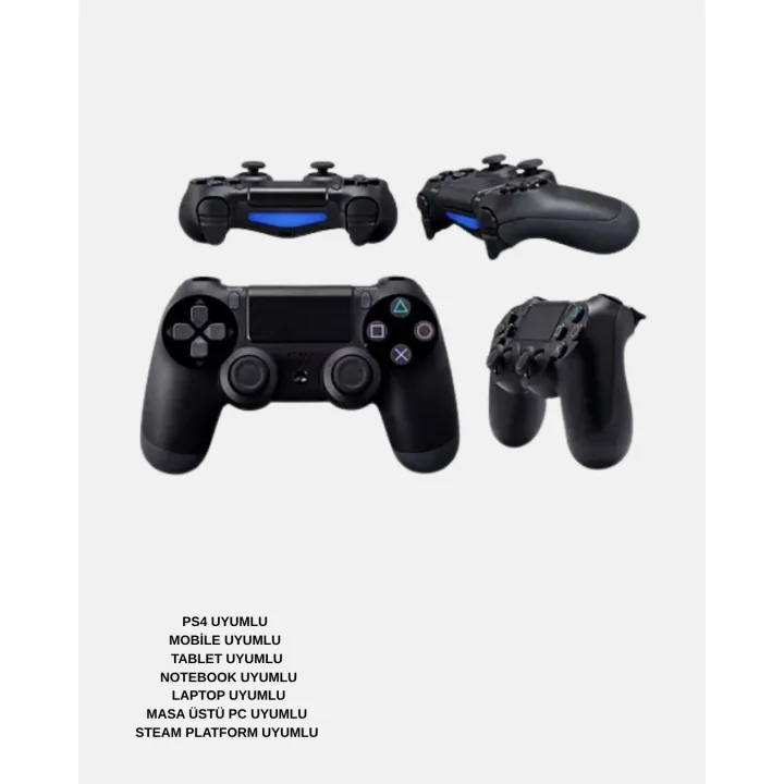 Mey İthalat® Bluetooth Oyun Kolu – Titreşimli, PS4, Steam, PC, Mobil ve Tablet Uyumlu