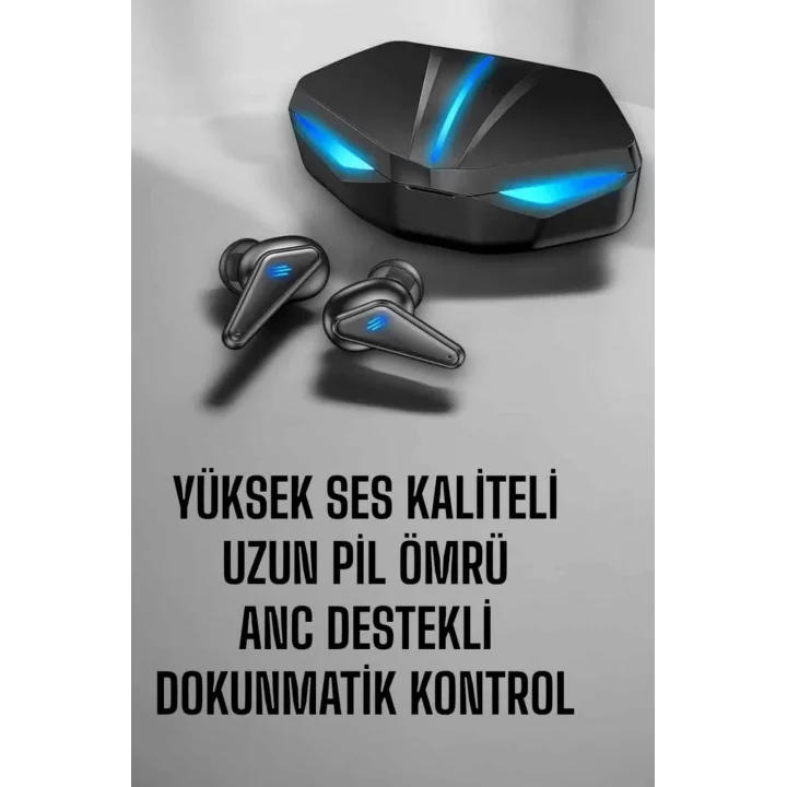 Mey İthalat® Bluetooth  Kulaklığı Led Işıklı Kablosuz ANC Özelliği