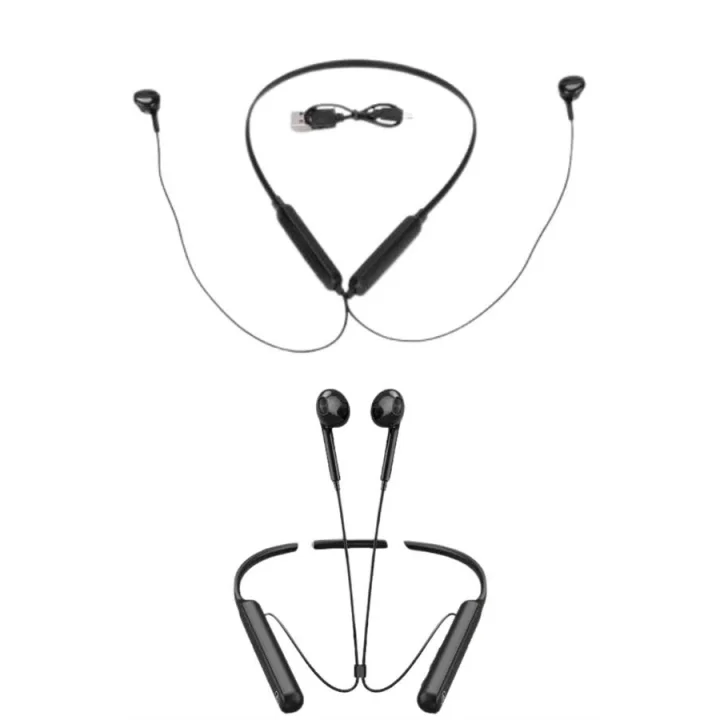 Mey İthalat® Boyun Bantlı Kablolu Yüksek Ses Kaliteli Bluetooth Kulaklık Uzun Pil Ömrü