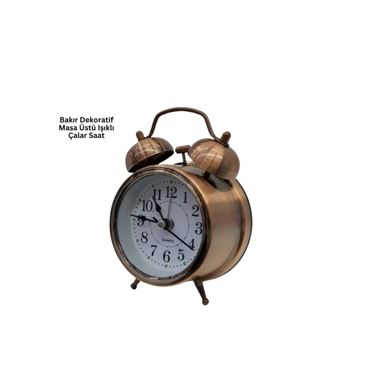 Mey İthalat® Bronz Metal Masa Saati