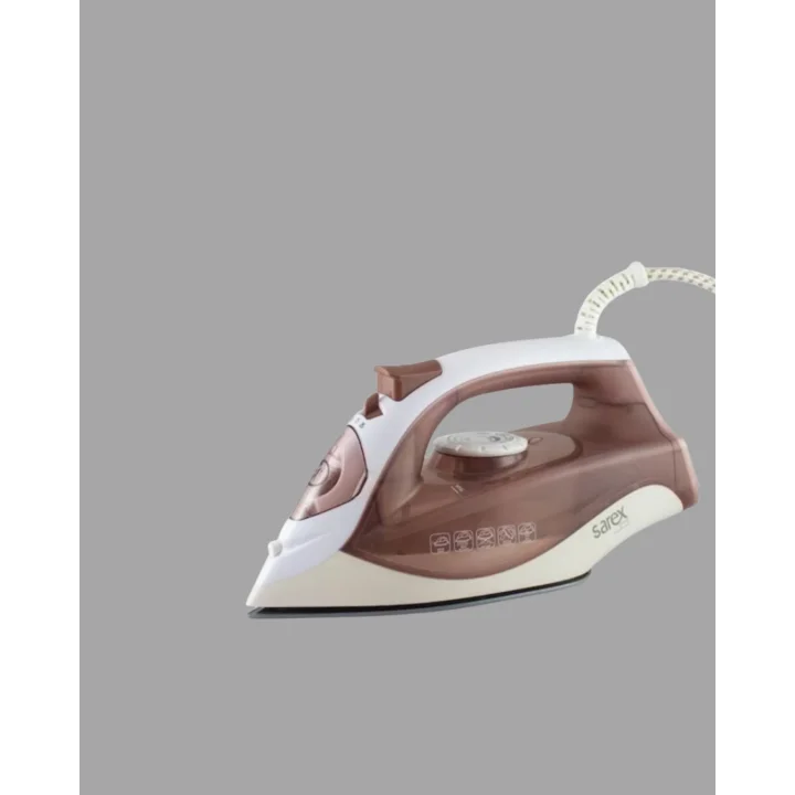 Mey İthalat® Buharlı Ütü 2200W Seramik Taban 300 ml Kahverengi Dikey Ütüleme