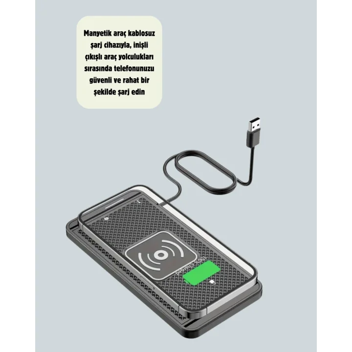 Mey İthalat® C9 Manyetik Kablosuz Şarj Ped