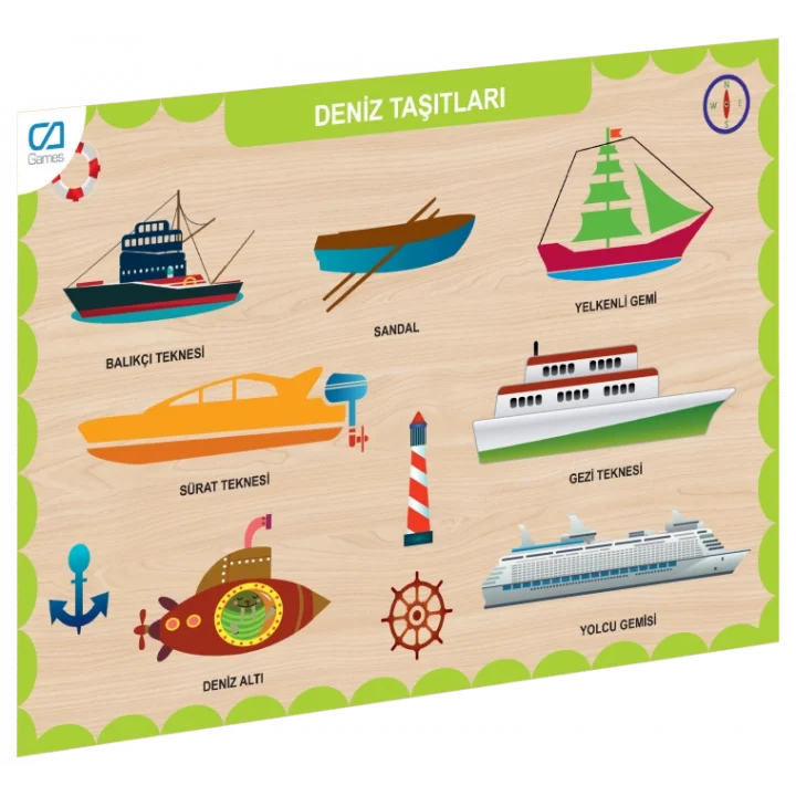 Mey İthalat® CAAHS-3201 AHŞAP DENİZ TAŞITLARI BUL-TAK