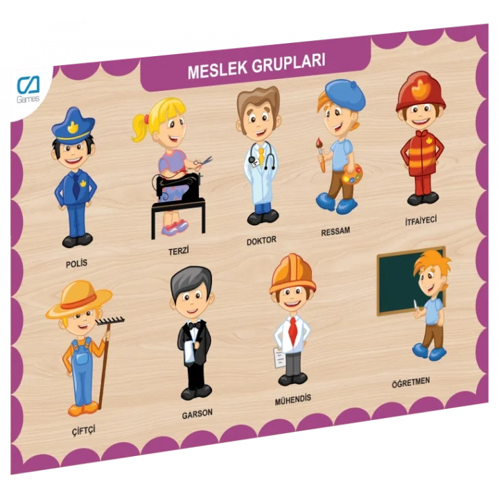 Mey İthalat® CAAHS-3203 AHŞAP MESLEK GRUPLARI BUL-TAK