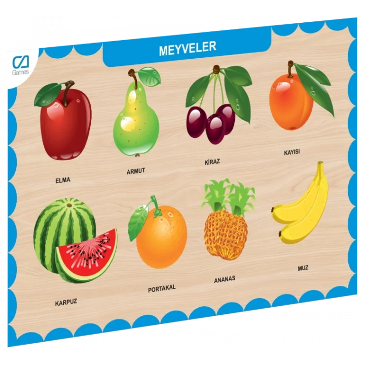 Mey İthalat® CAAHS-3206 CA GAMES AHŞAP MEYVELER BUL-TAK